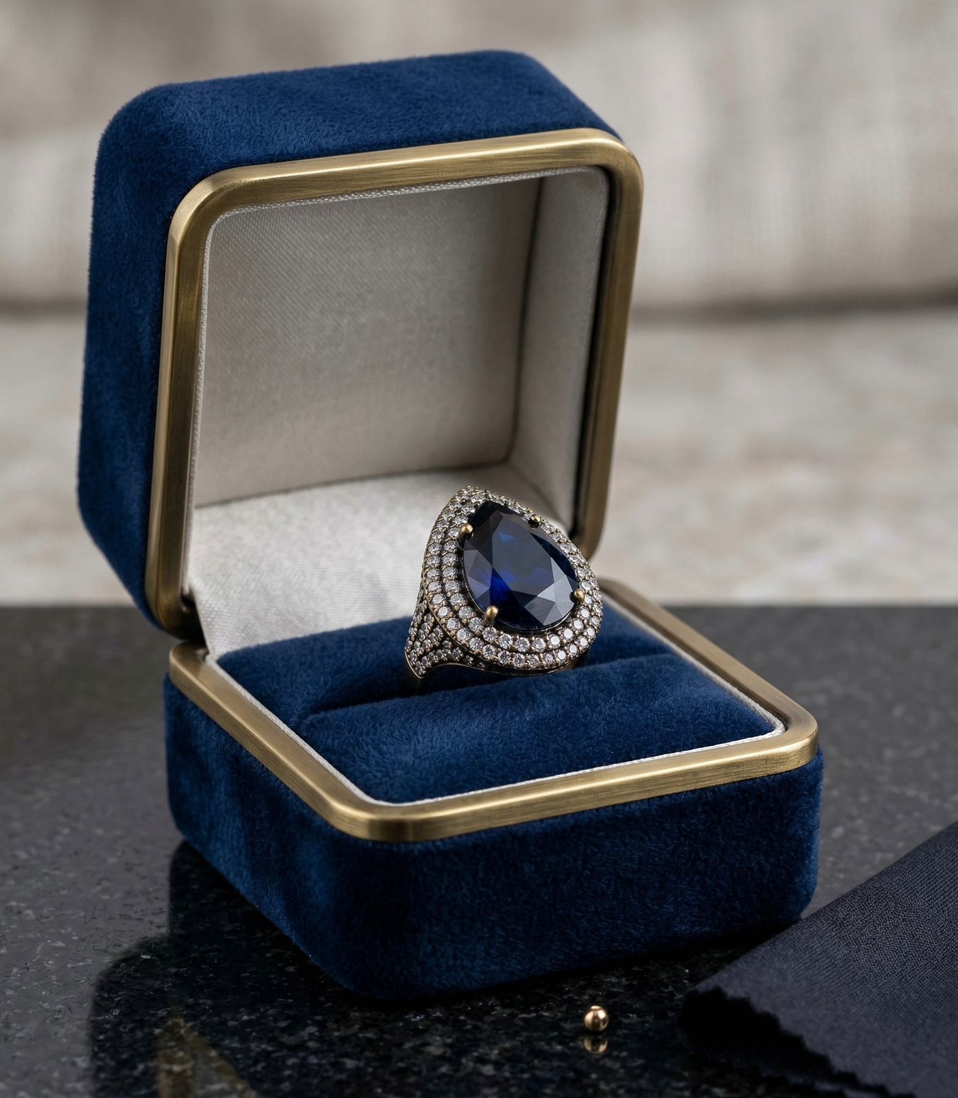 Midnight Sapphire Royale Ring