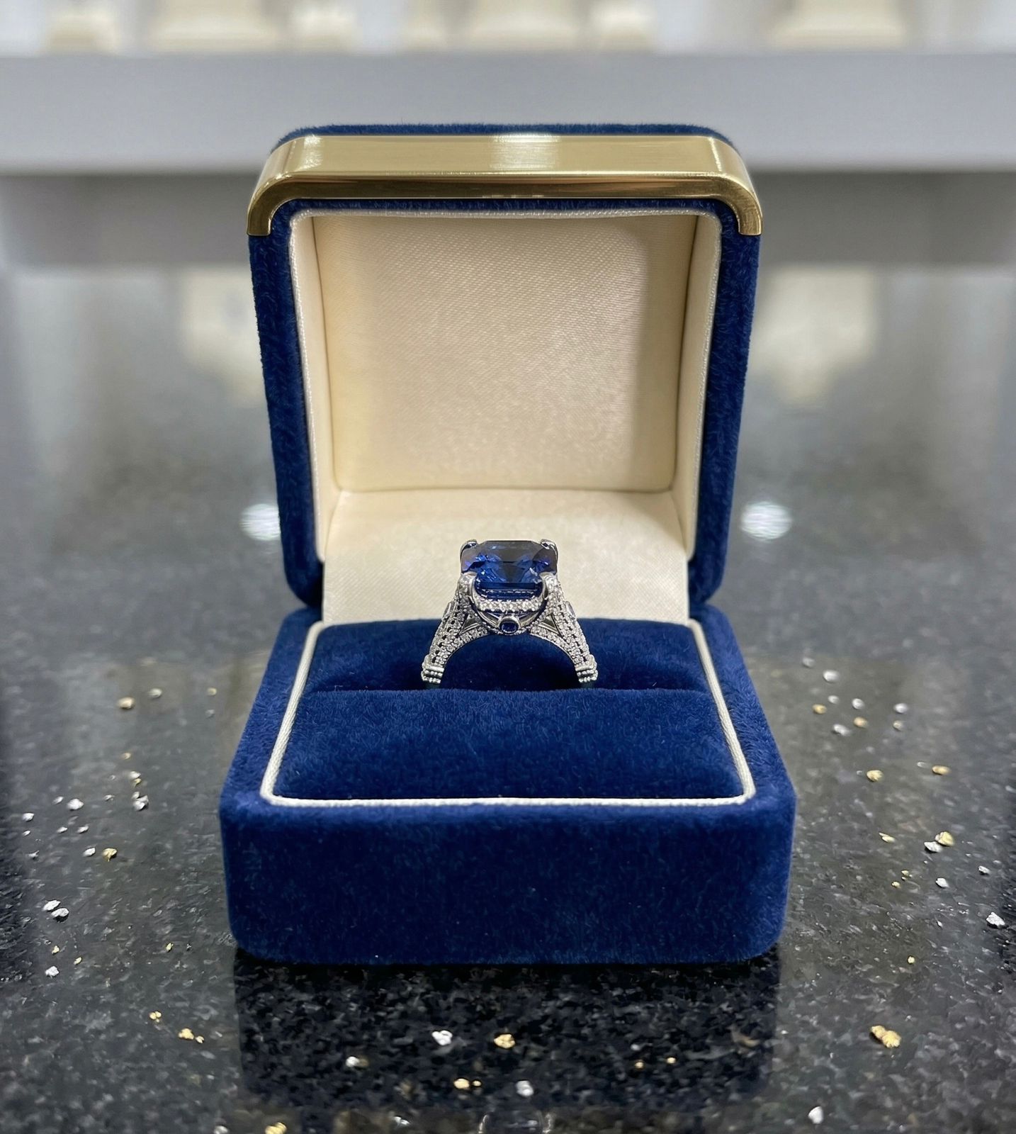 Midnight Sapphire Elegance Ring