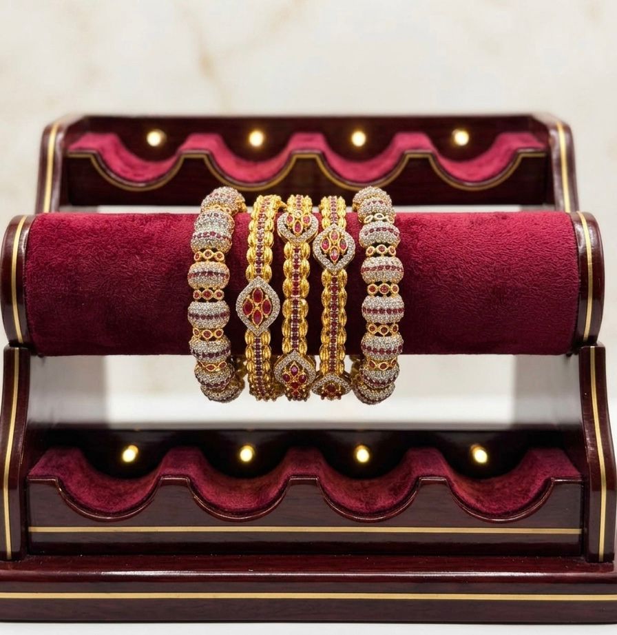 Ruby Majesty Premium Bangle Set