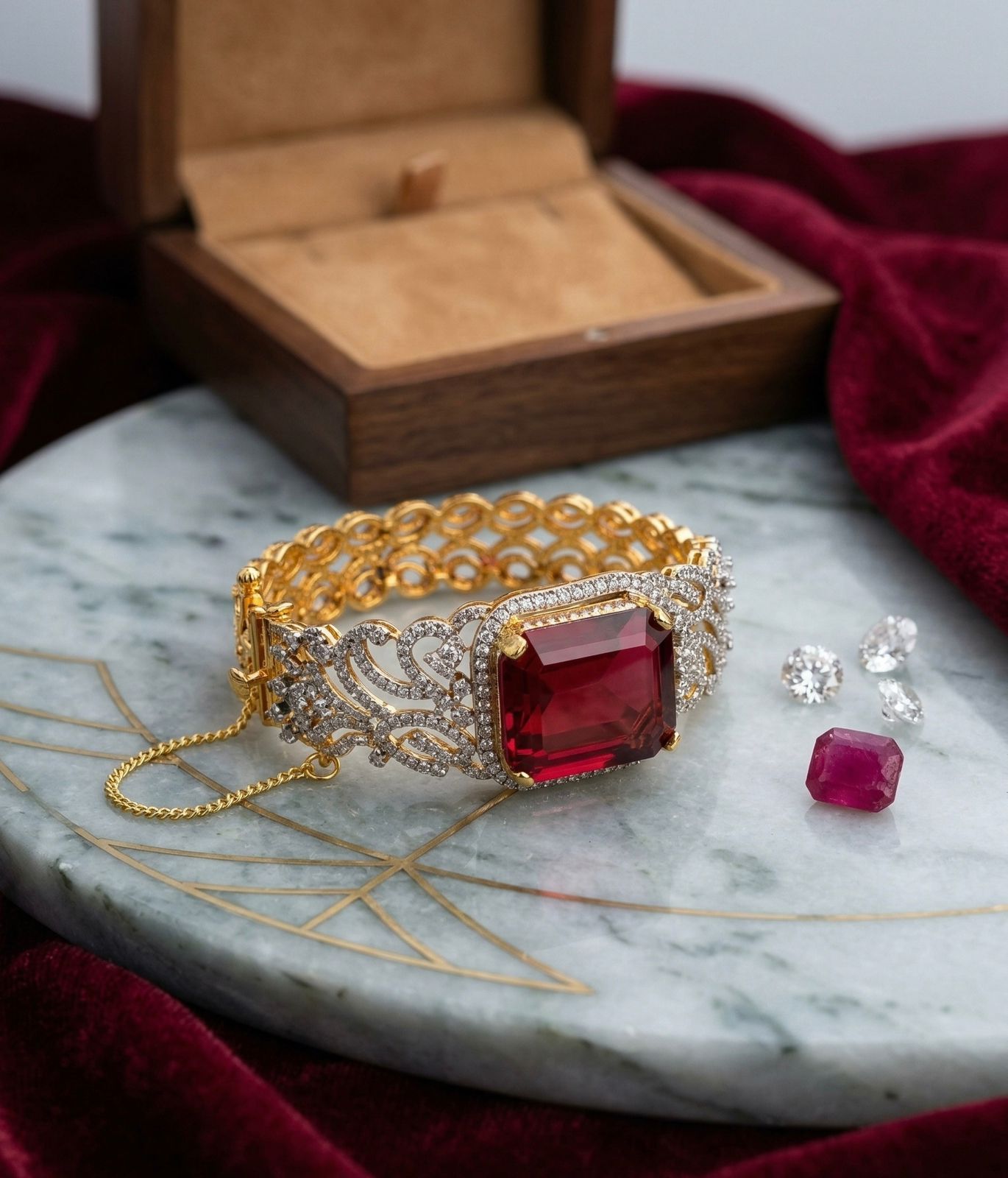 Ruby Royale Statement Armlet