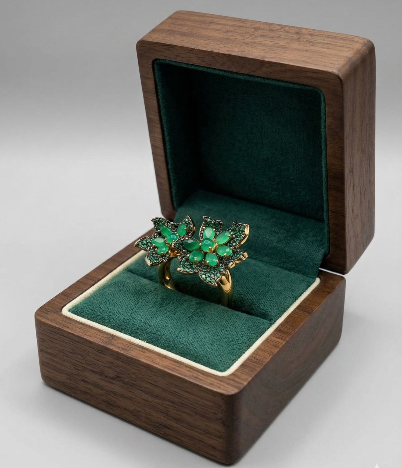 Emerald Bloom Luxe Ring