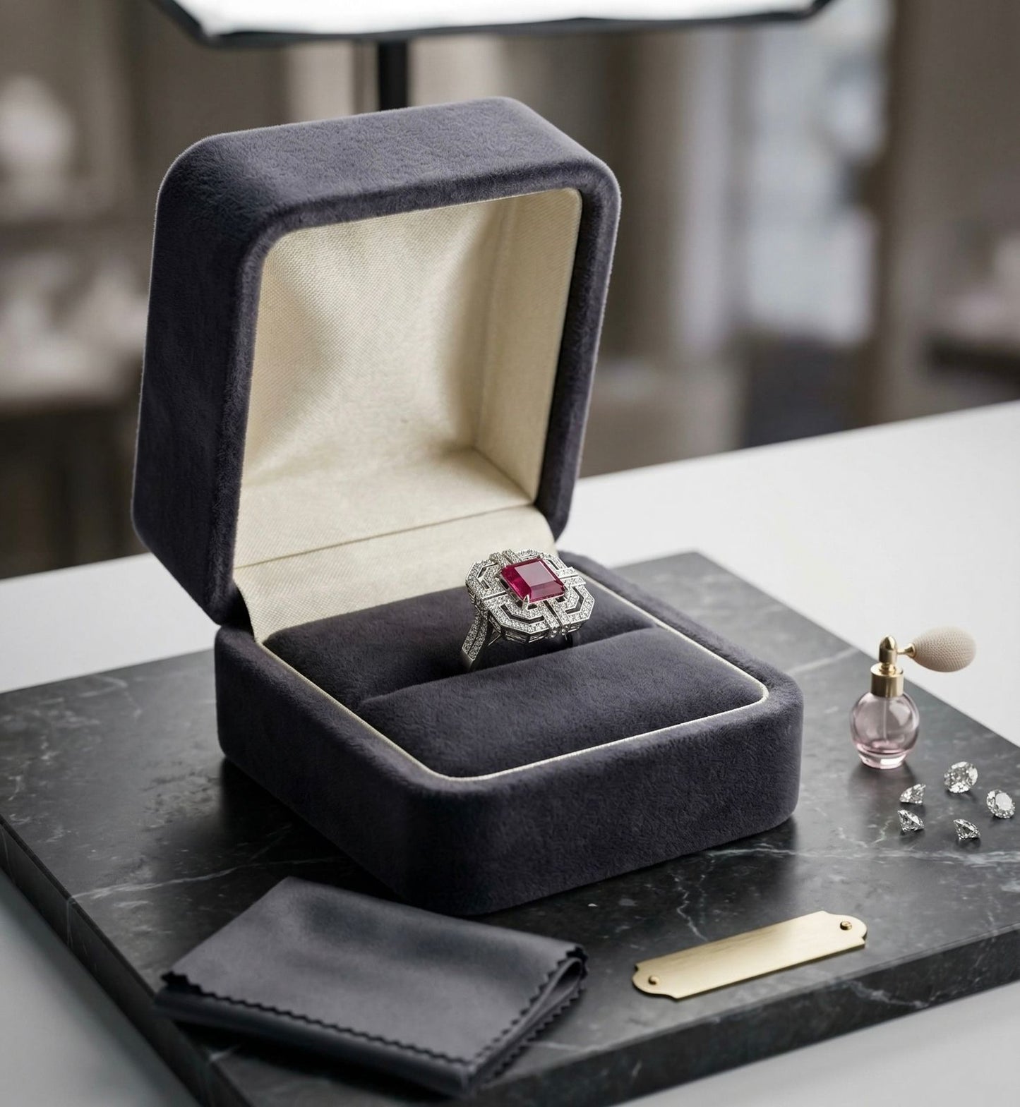 Crimson Majesty Diamond Ring