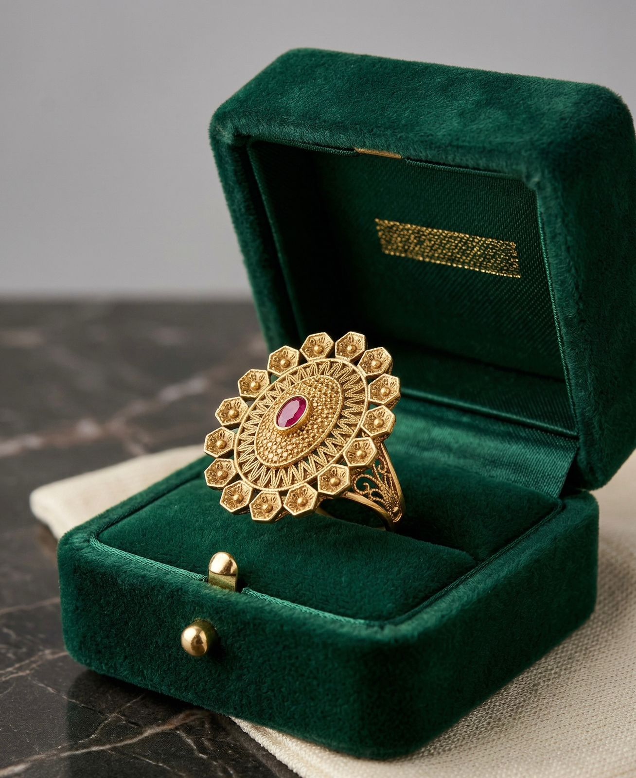 Royal Sunburst Heritage Ring