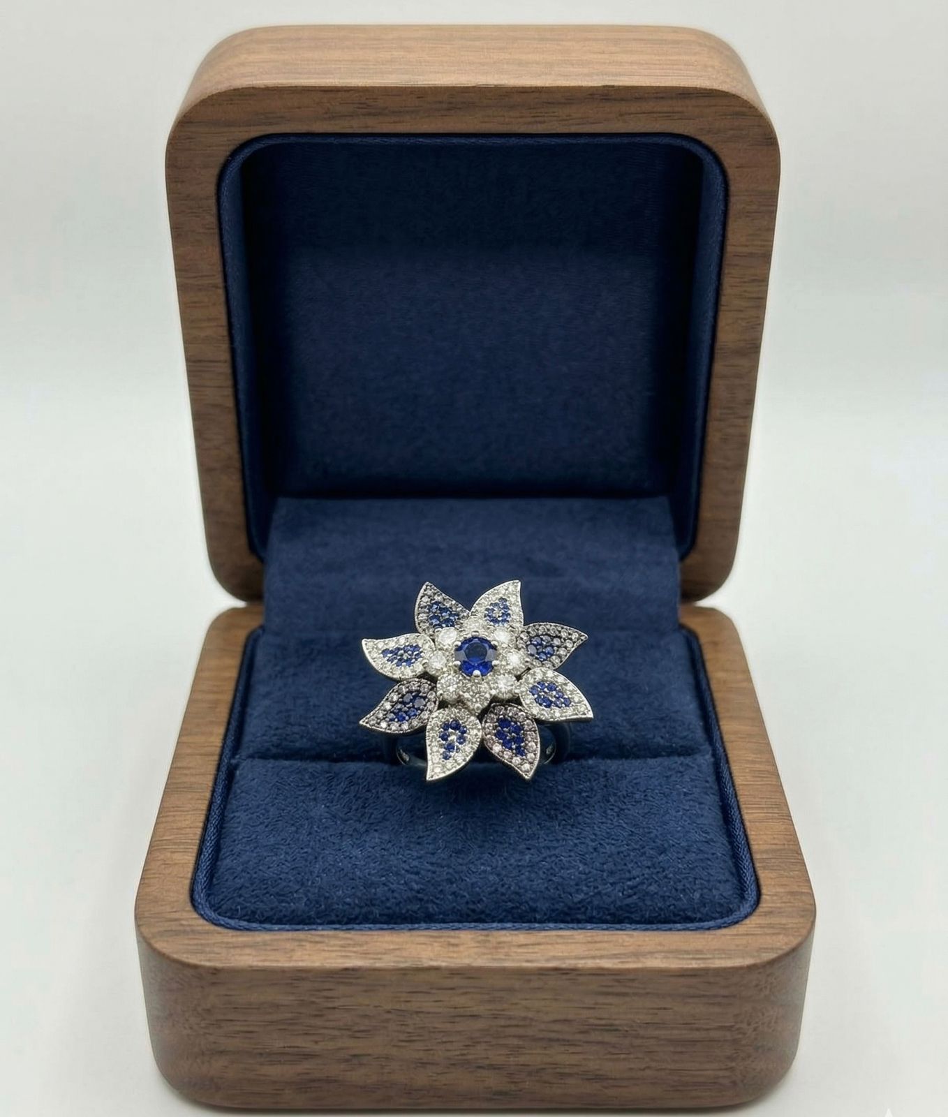 Sapphire Petal Royale Ring