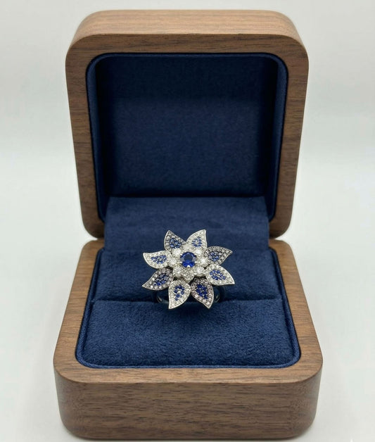 Sapphire Petal Royale Ring