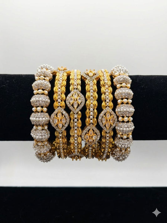 Ivory Crown Luxe Bangle Set