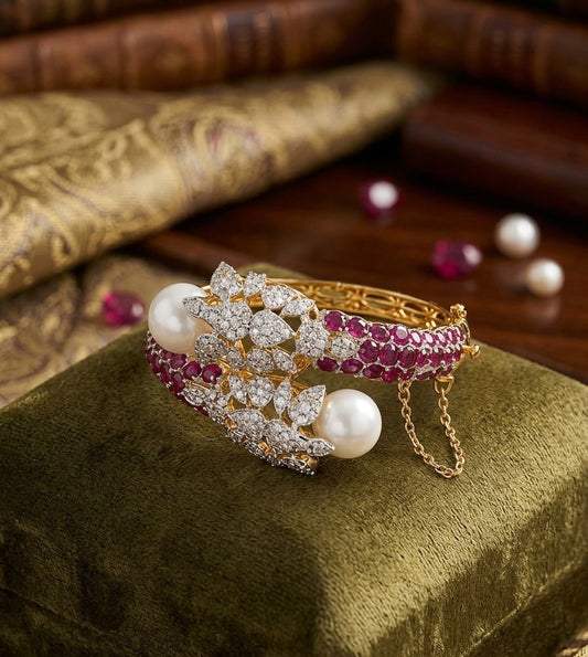 Ruby Pearl Blossom Armlet