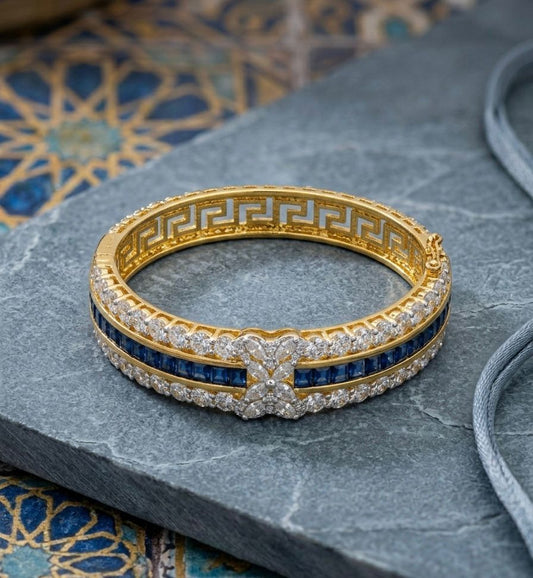 Sapphire Blossom Bangle