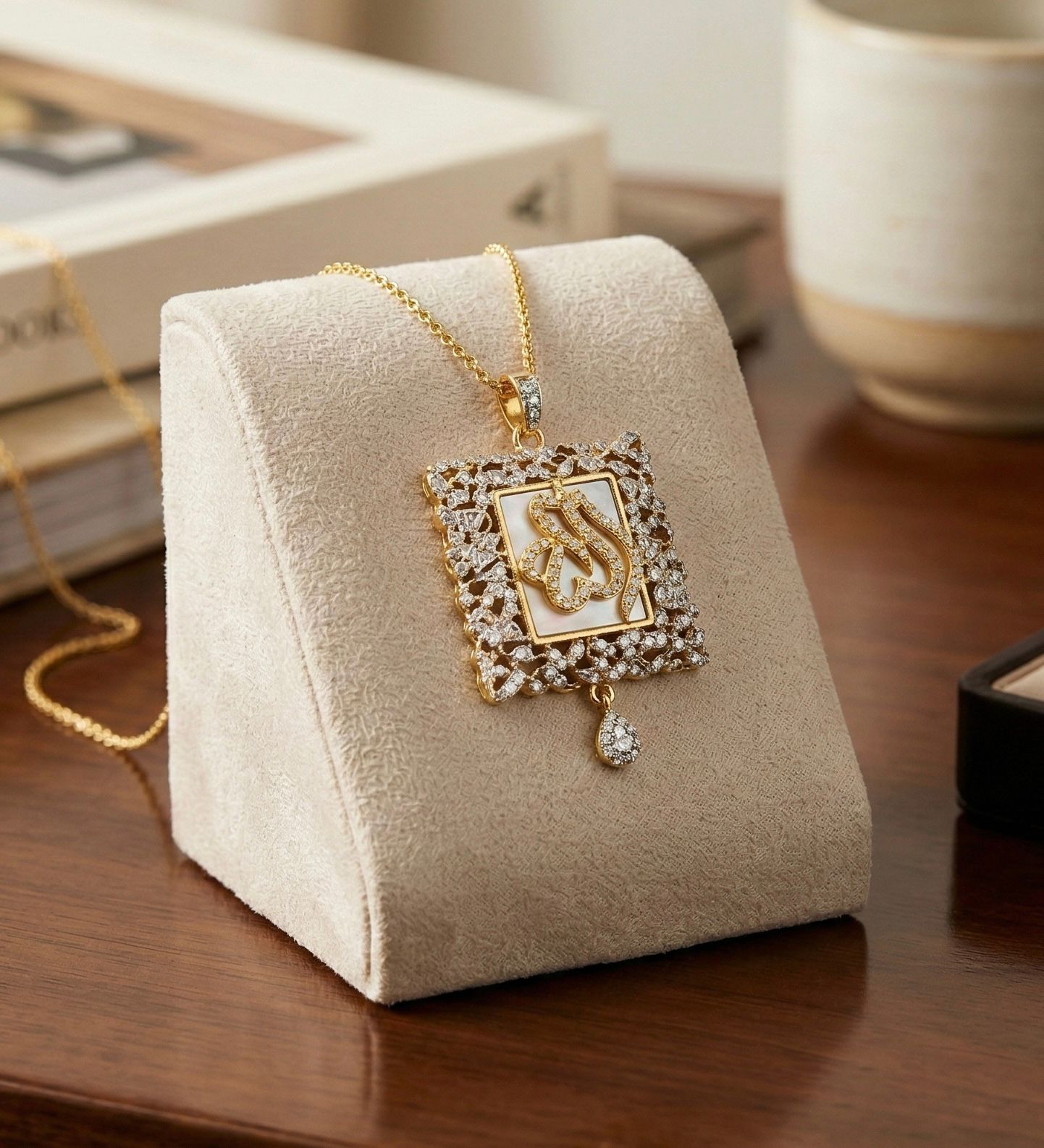 Zarqoon Allah Pendant Necklace